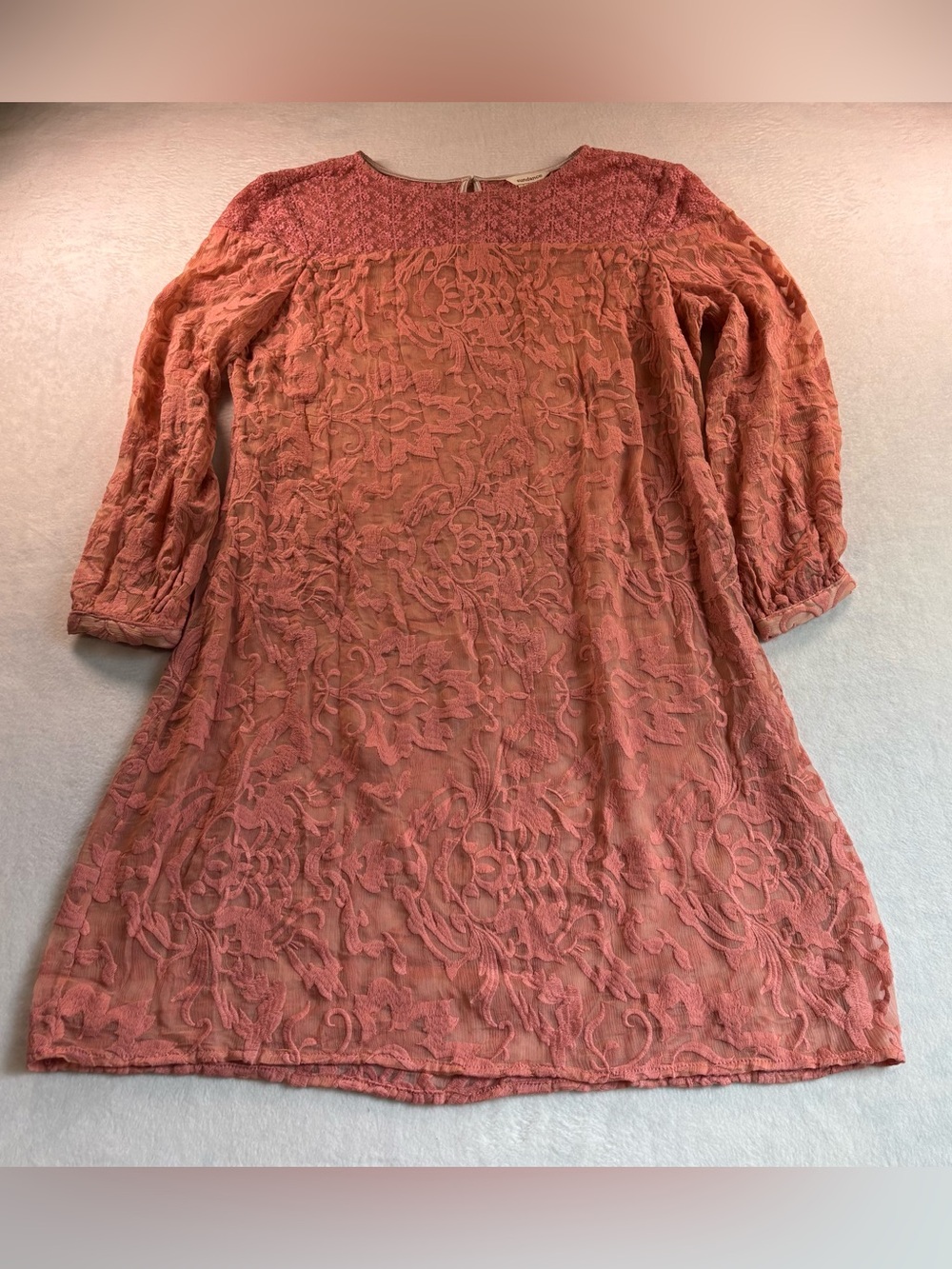 Sundance Coral Embroidered Boho Tunic